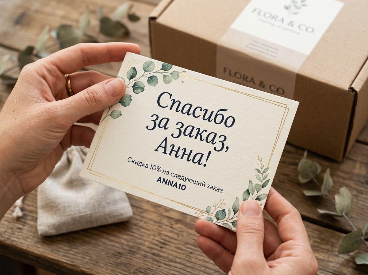 Крупный план открытки