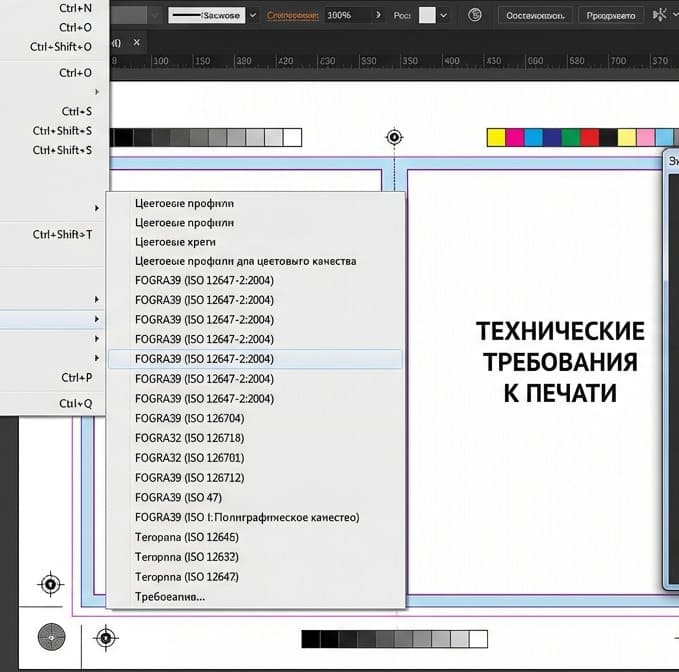 Детальный вид интерфейса Adobe Illustrator/Photoshop