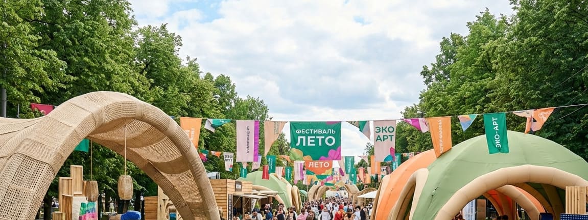 Профессионально оформленный уличный фестиваль